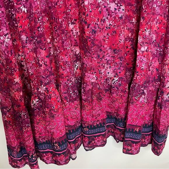 Frye & Co. Pink Peasant Western Maxi dress size XXL - Picture 6 of 11